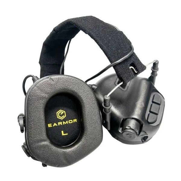 Тактические наушники EARMOR M31 Black с универсальным креплением 7130 фото