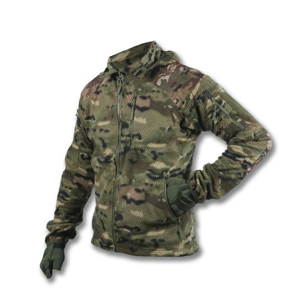 Кофта флисовая с капюшоном Kiborg Jacket Grid Fleece Multicam S 1243-S фото