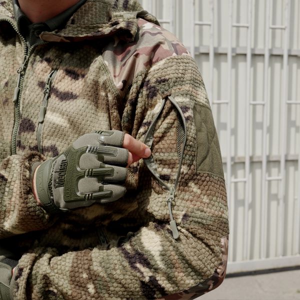 Кофта флисовая с капюшоном Kiborg Jacket Grid Fleece Multicam S 1243-S фото