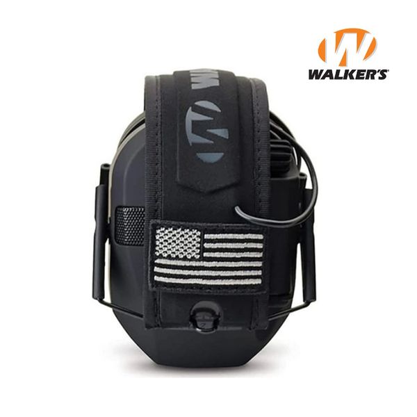 Активные наушники Walker's Razor Slim Patriot Original с патчами (Черный) GWP-RSEMPAT фото